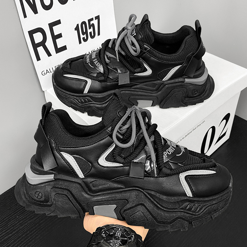 Atmungsaktive Chunky Plateau-Sneaker aus Mesh für Herren 4
