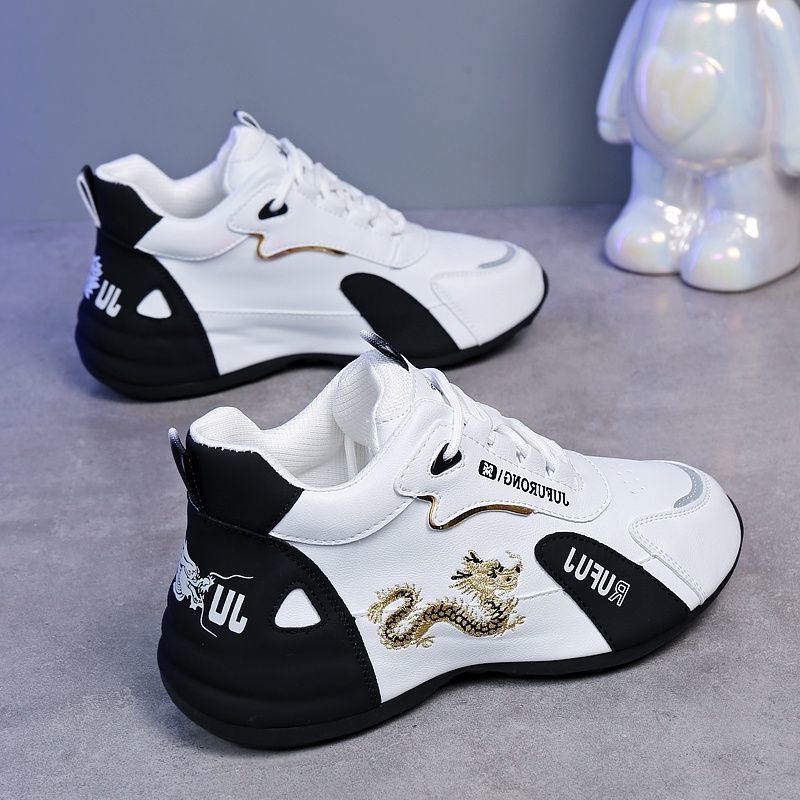 Herren Freizeitschuhe Sneaker zum Schnüren mit Drachenstickerei detail 13