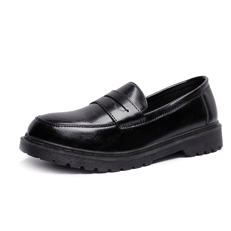 Unisex Vintage Slip-On PU Leather Casual Loafers detail 5