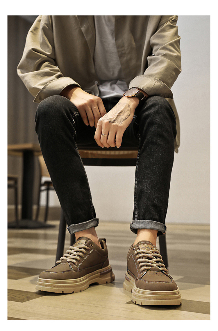 Chaussures casual pour homme à lacets et semelle crantée antidérapante detail 4