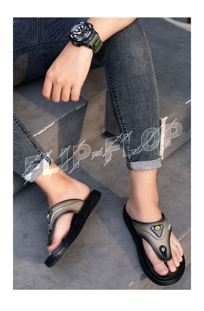 Lichte waterdichte strand-teenslippers voor heren detail 6