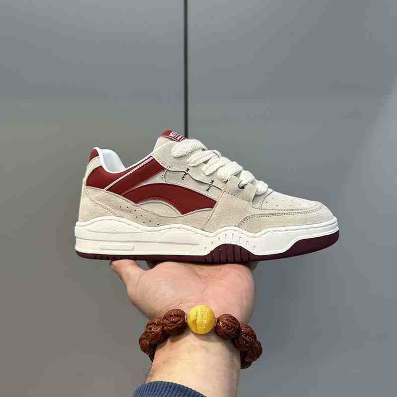Zapatillas de skate unisex de ante con cordones y diseño color block detail 4