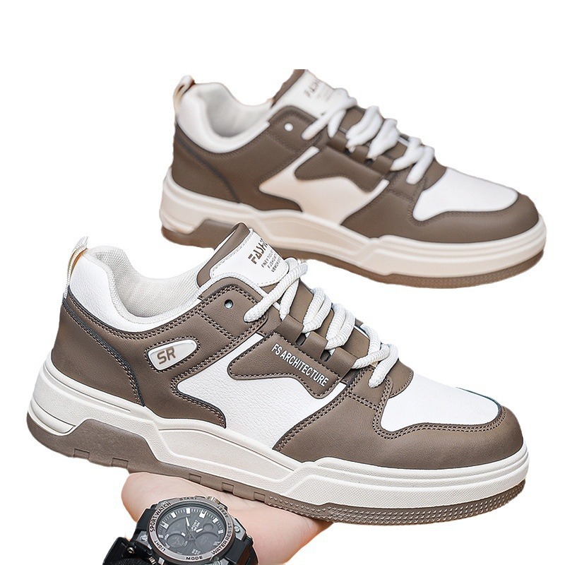 Men's Colorblock Lace-Up Skate Shoes 6
