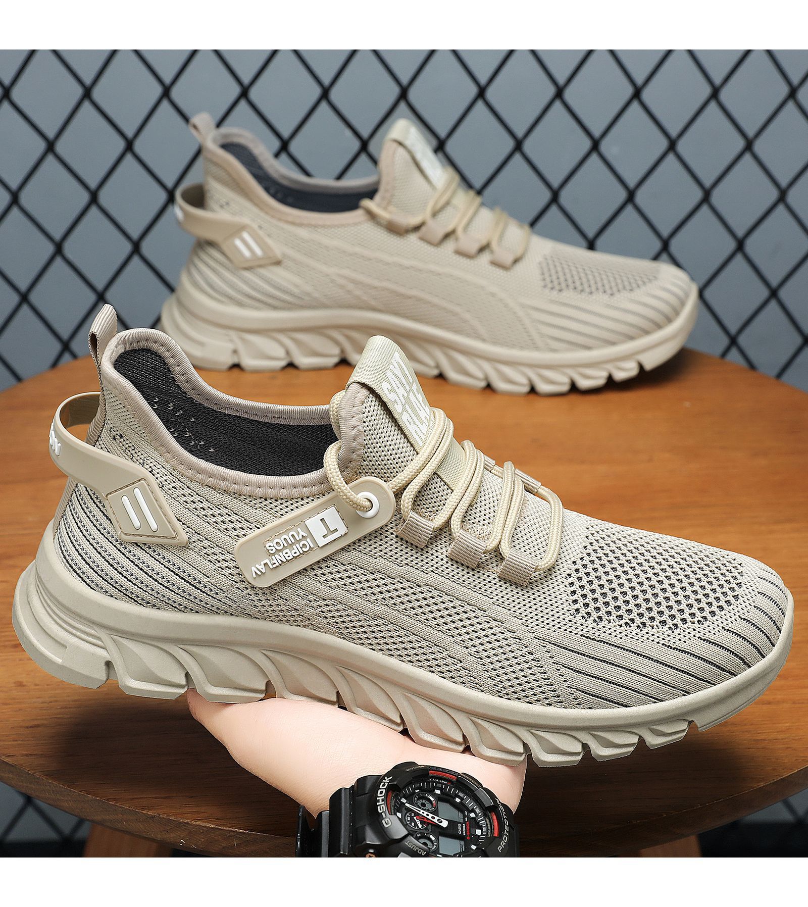 Lichte en ademende mesh hardloopschoenen voor heren detail 15