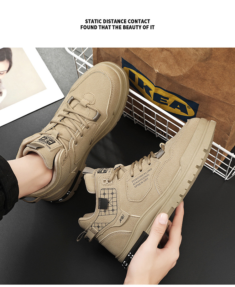 Men's Non-Slip Lace-Up PU Leather Casual Shoes detail 8
