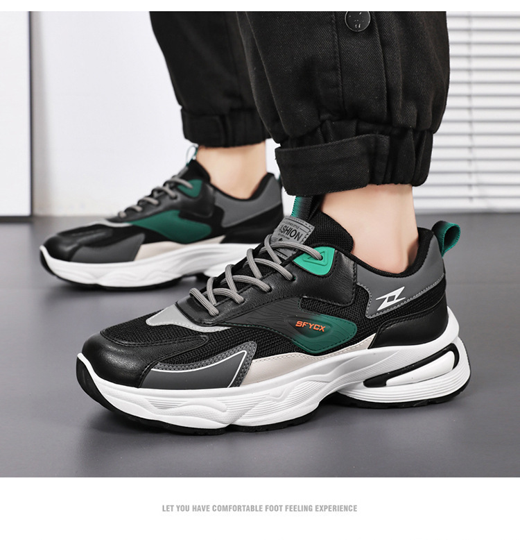 Zapatillas de deporte chunky y transpirables para hombre colorblock detail 3