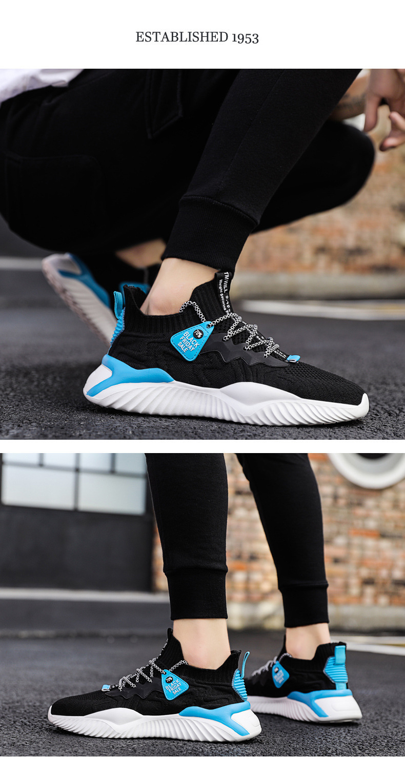 Men's Breathable Mesh Cushioned Running Shoes detail 4