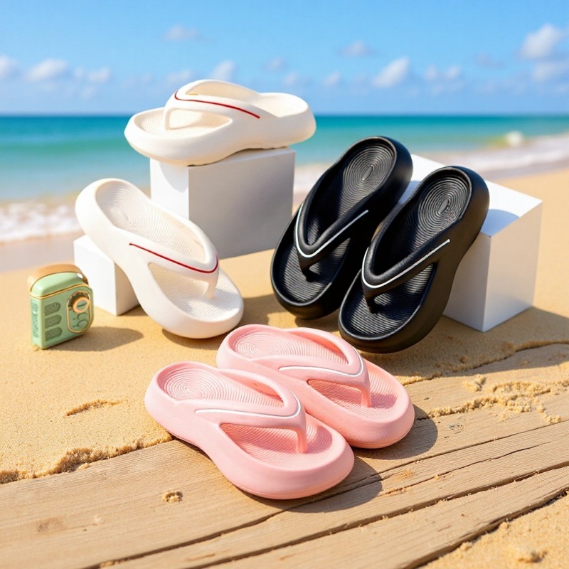 Unisex Cushioned Lightweight Platform Flip-Flops