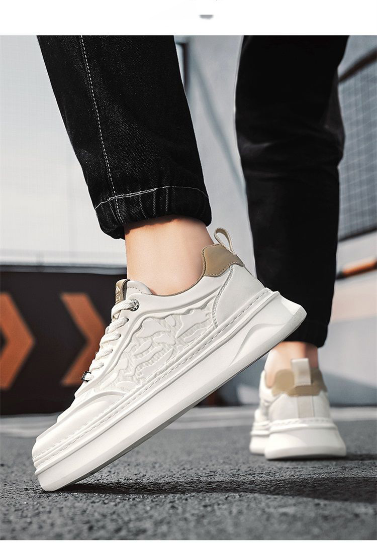 Gepolsterte Plateau-Freizeitschuhe für Herren mit Schnürung detail 5