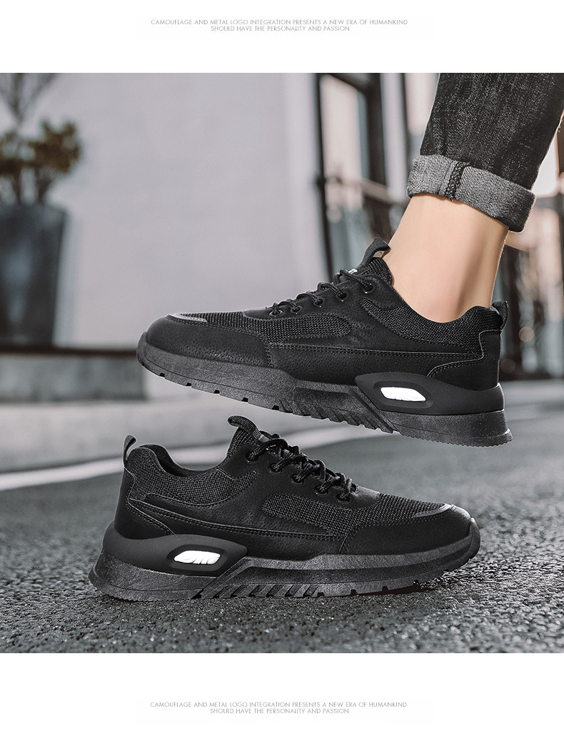Men's Breathable Mesh Cushioned Lace-Up Casual Sneakers detail 8