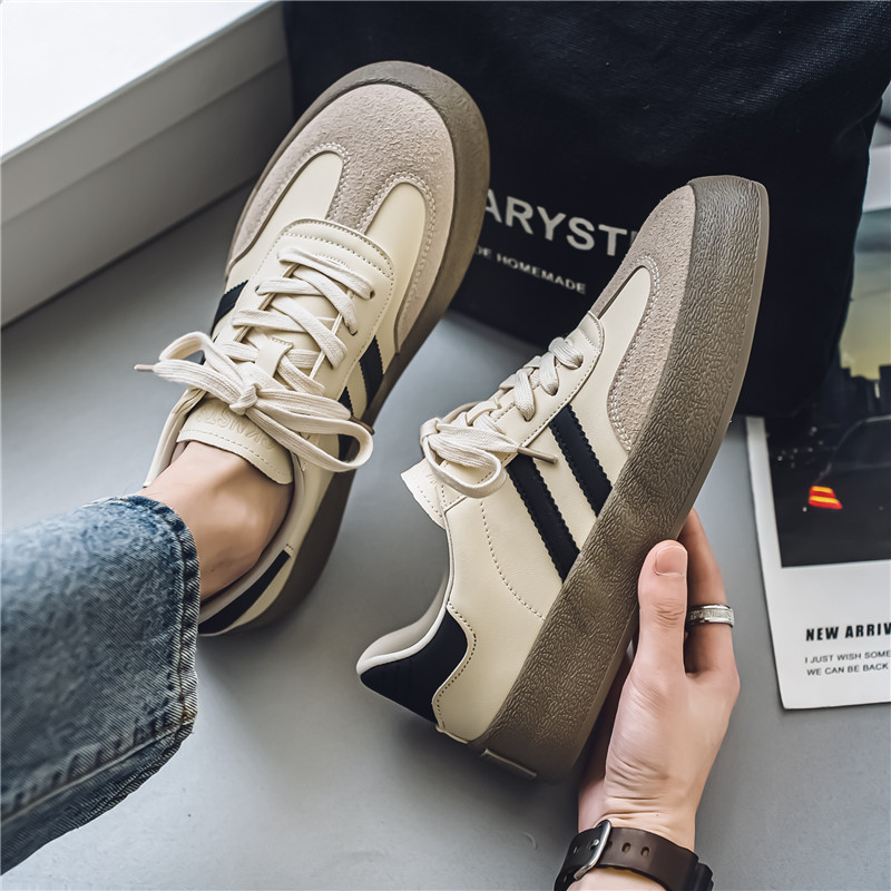 Herren Vintage Colorblock Sneaker zum Schnüren Freizeitschuhe