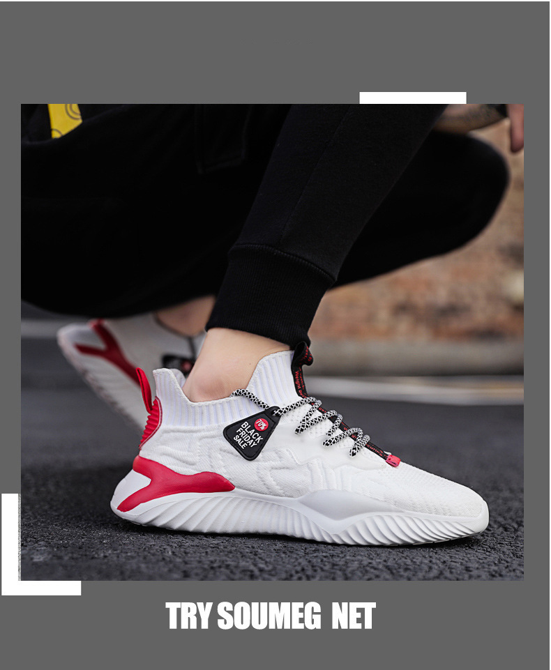 Men's Breathable Mesh Cushioned Running Shoes detail 8