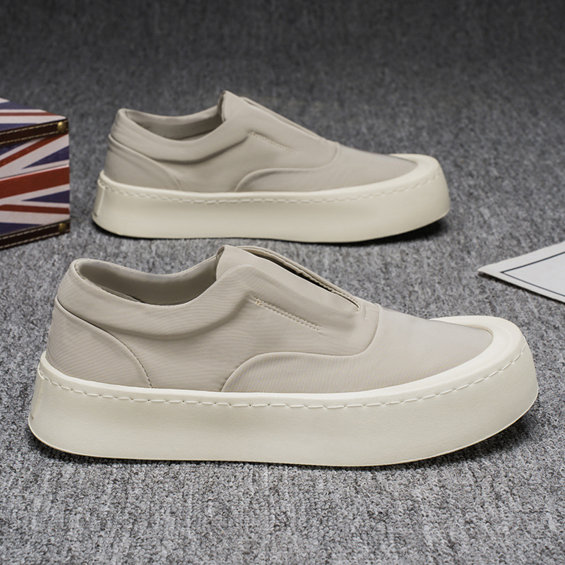 Herren Plateau-Freizeitschuhe aus Canvas zum Hineinschlüpfen