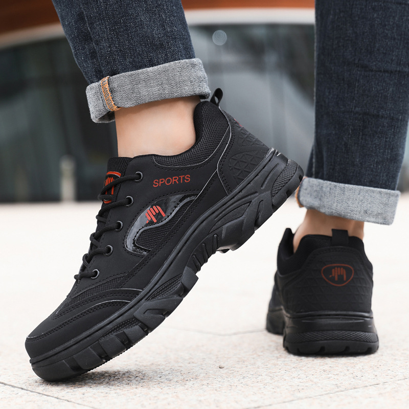 Atmungsaktive rutschfeste Herren-Sportschuhe zum Schnüren für draußen 5