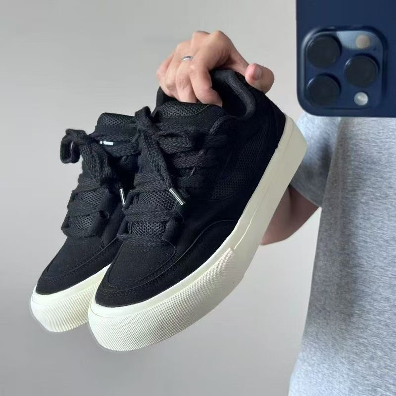 Chaussures de skate unisexes respirantes à lacets en daim detail 5