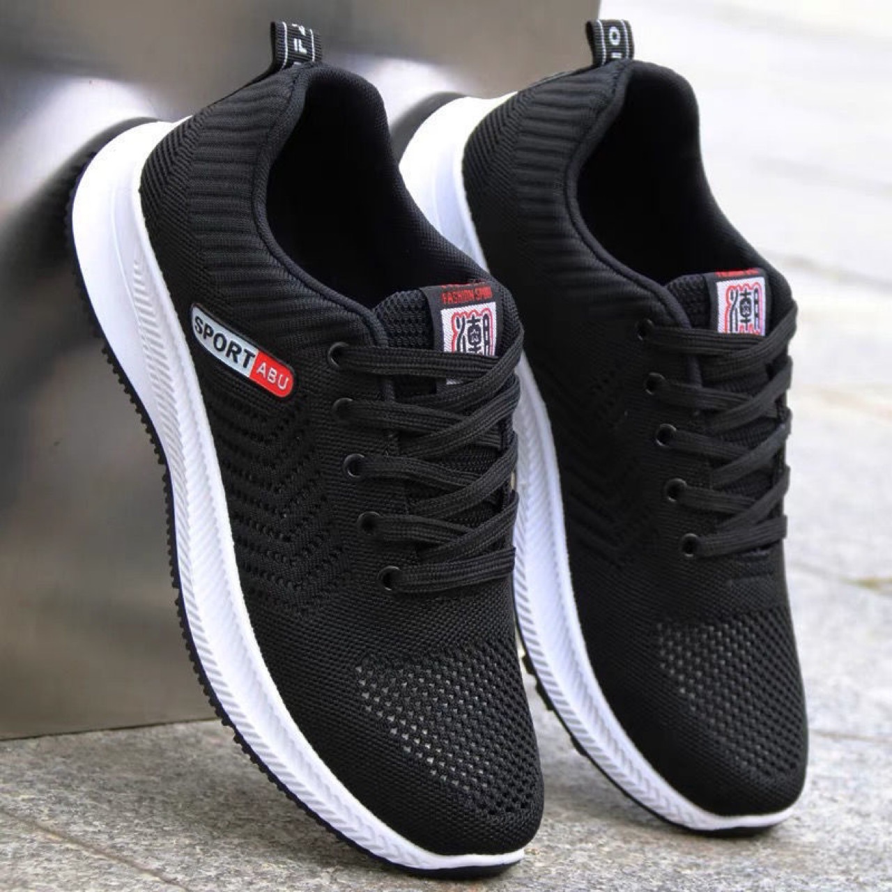 Atmungsaktive, leichte Strick-Laufschuhe für Herren 4