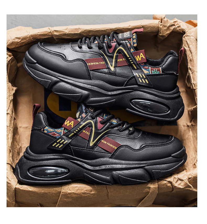 Gepolsterte Plateau-Sneaker für Herren mit Schnürung – Freizeitschuhe detail 13