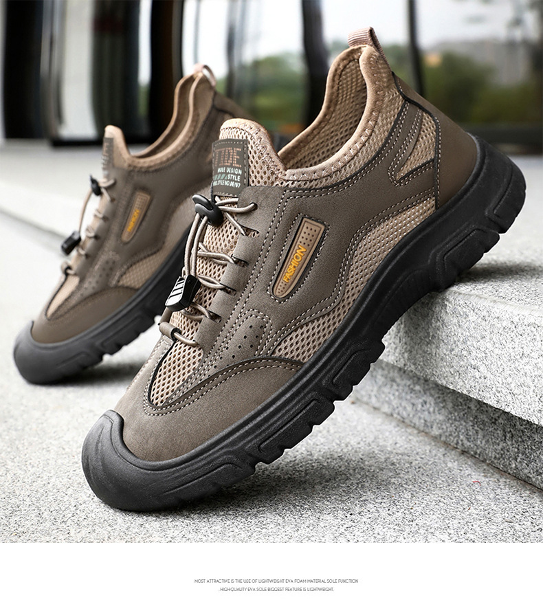 Atmungsaktive, leichte Outdoor-Freizeitschuhe für Herren aus Mesh detail 7