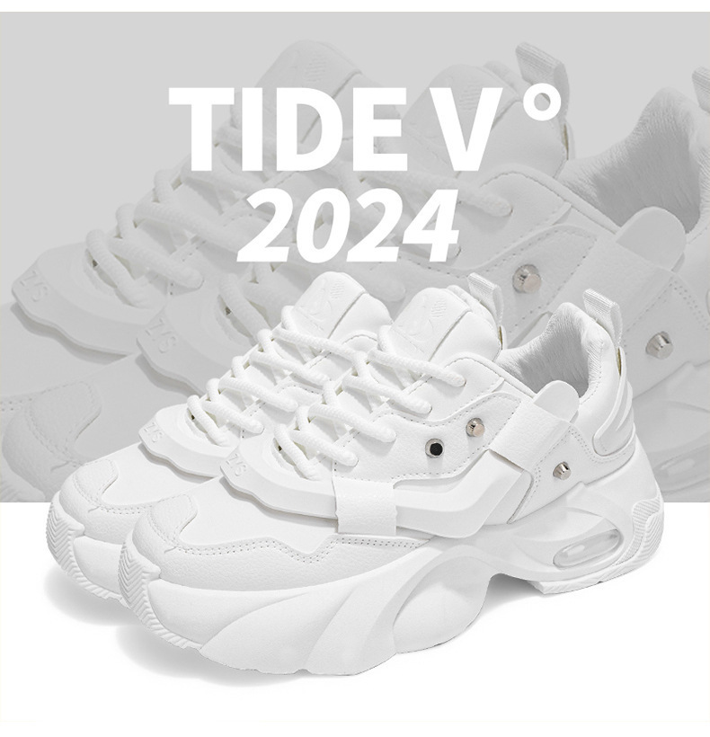 Unisex Chunky Plateau-Sneaker mit Luftpolsterung für den Alltag detail 2
