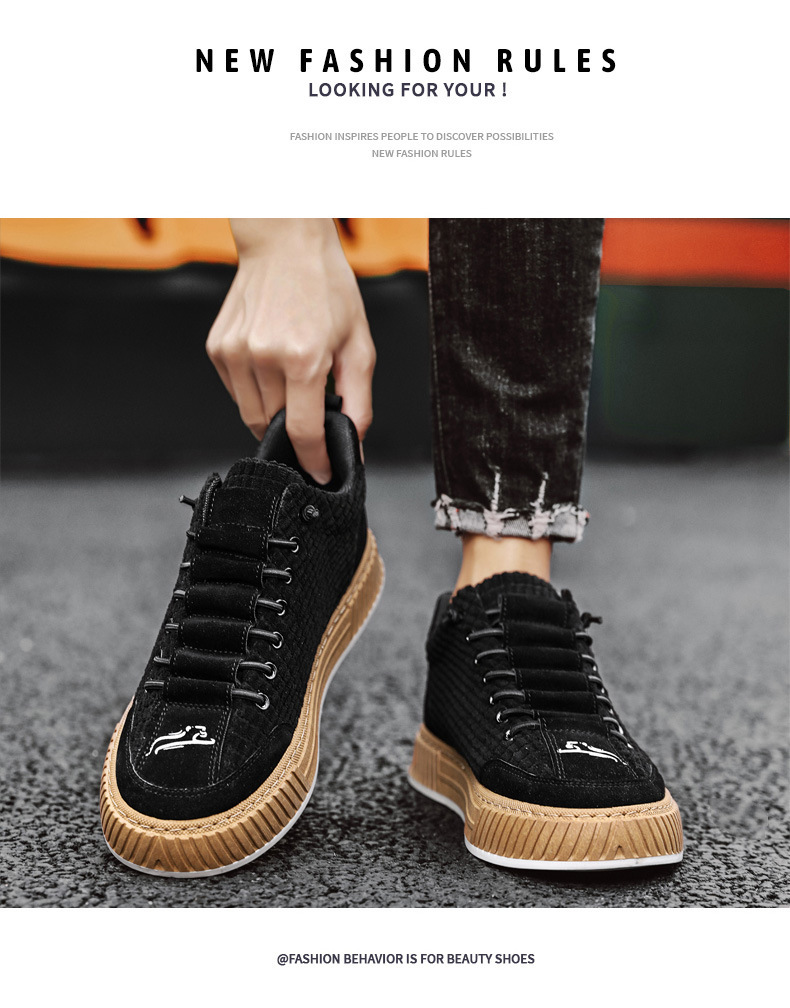 Men's Vintage Lace-Up Non-Slip Casual Shoes detail 10