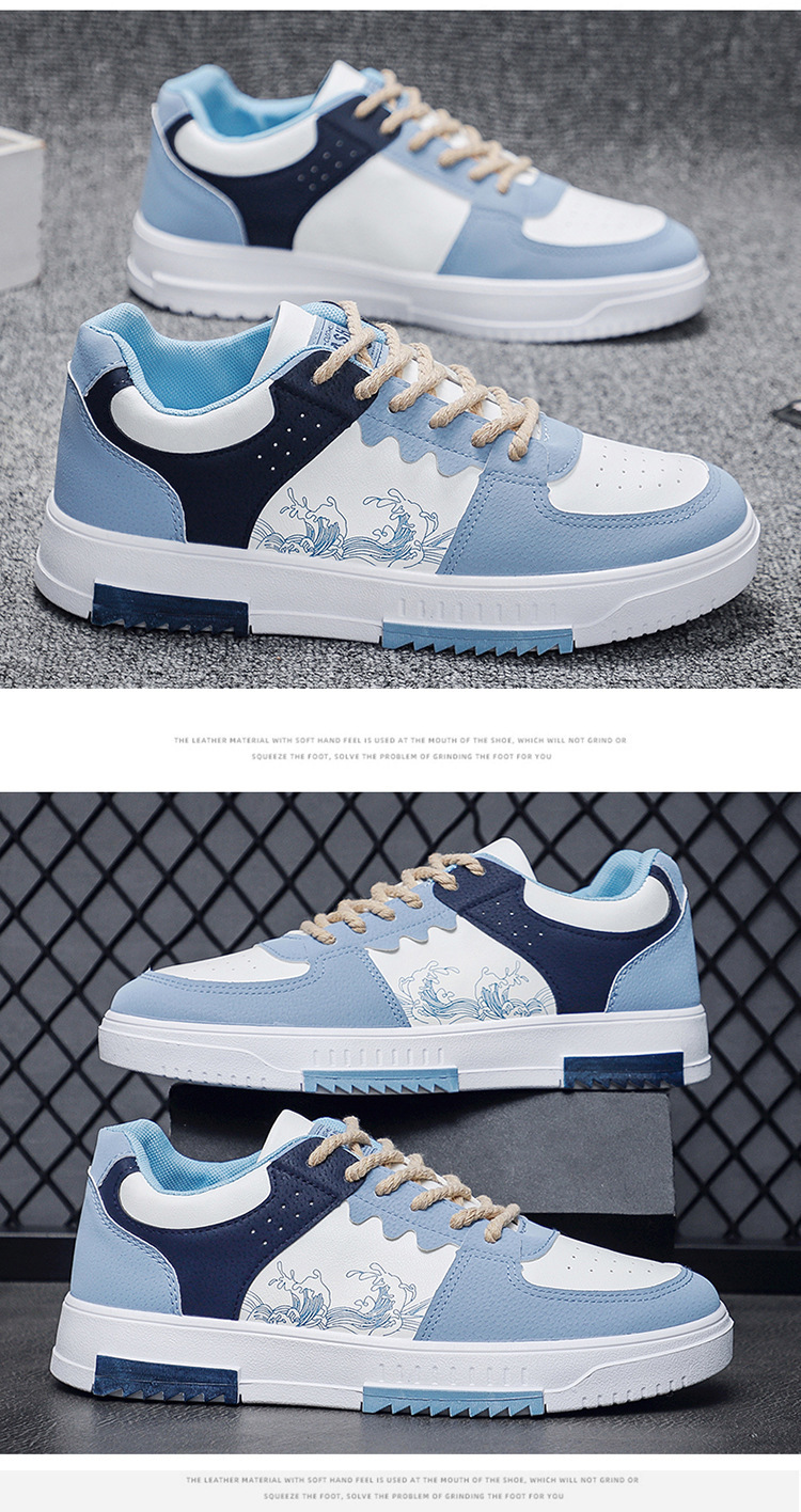 Skateschoenen voor heren met grafische print en vetersluiting detail 13