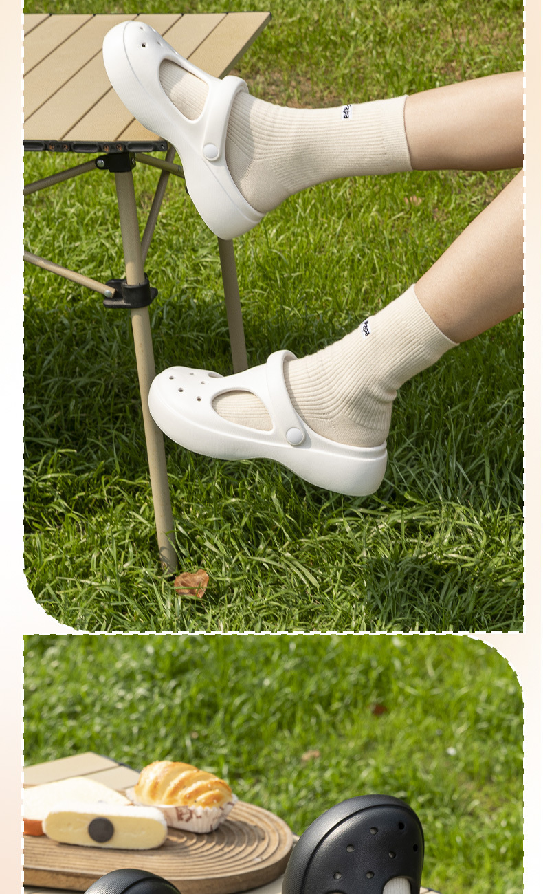 Lichtgewicht platform pantoffels voor dames van EVA detail 2