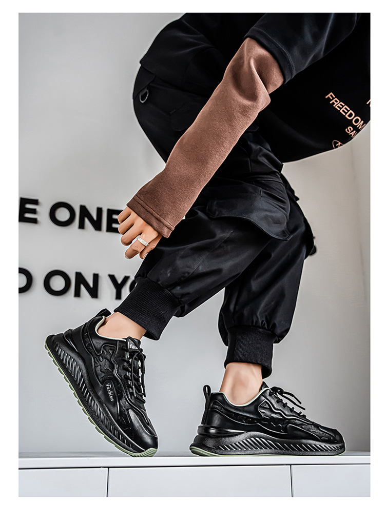 Chaussures casual pour homme à plateforme et lacets avec amorti detail 15