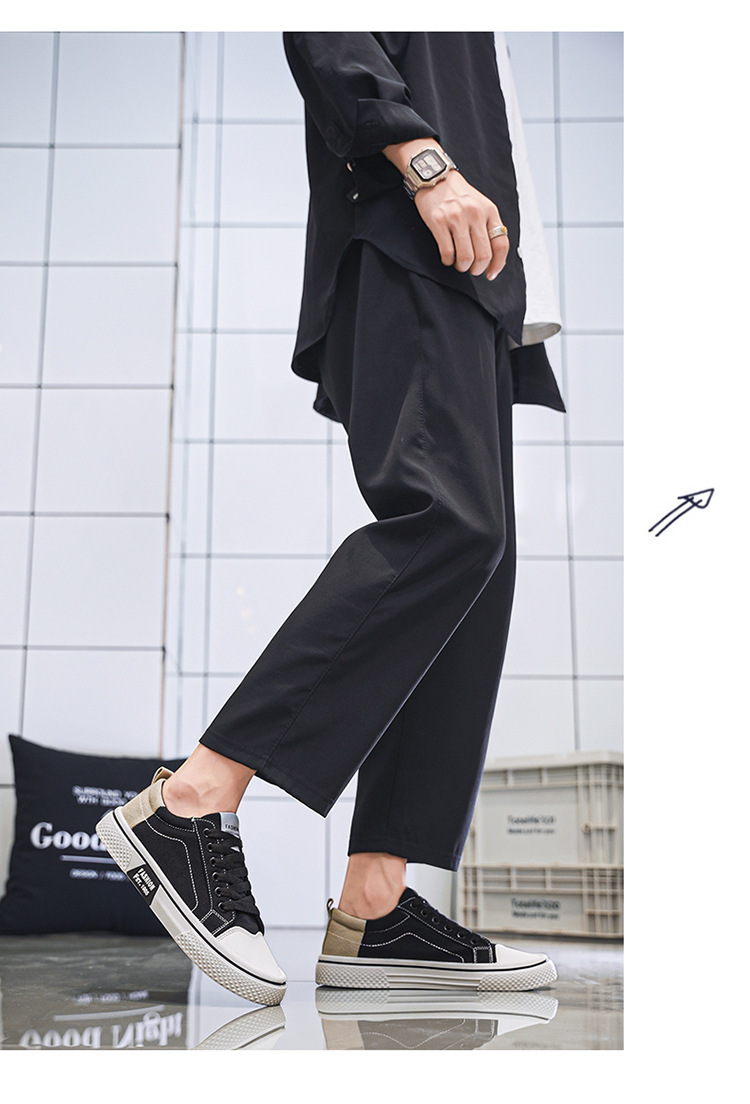 Atmungsaktive Herren-Freizeitschuhe aus Canvas mit Schnürung detail 11