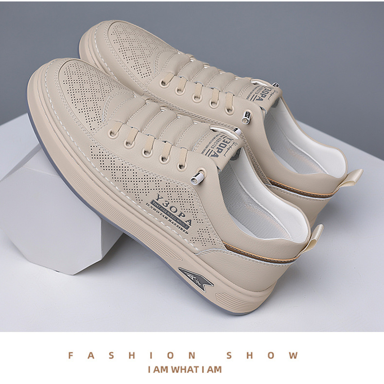 Atmungsaktive Herren-Freizeitschuhe mit Perforation & Schnürung detail 9