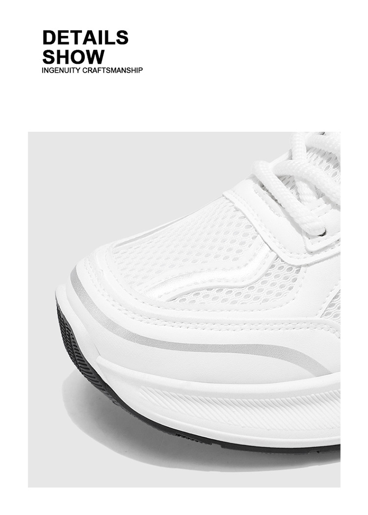 Atmungsaktive Plateau-Sneaker für Herren mit Schnürung detail 2