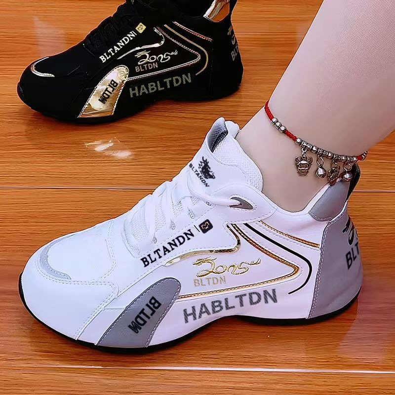 Women's Colorblock Lace-Up Lightweight Casual Shoes detail 4
