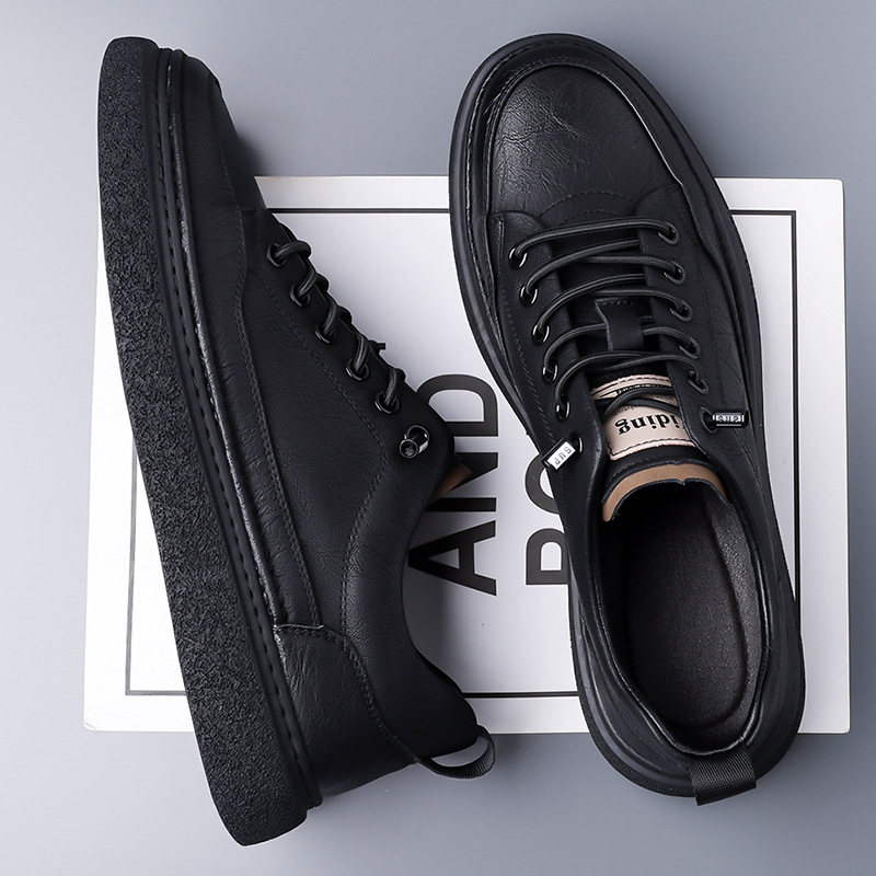 Klassische Leder-Freizeitschuhe für Herren mit Schnürung 3