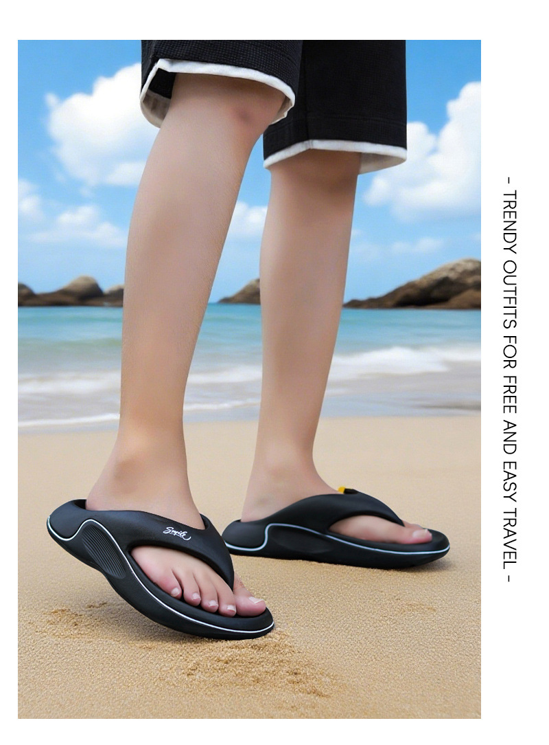 Men's Cushioned Waterproof Slip-On Flip-Flops detail 3