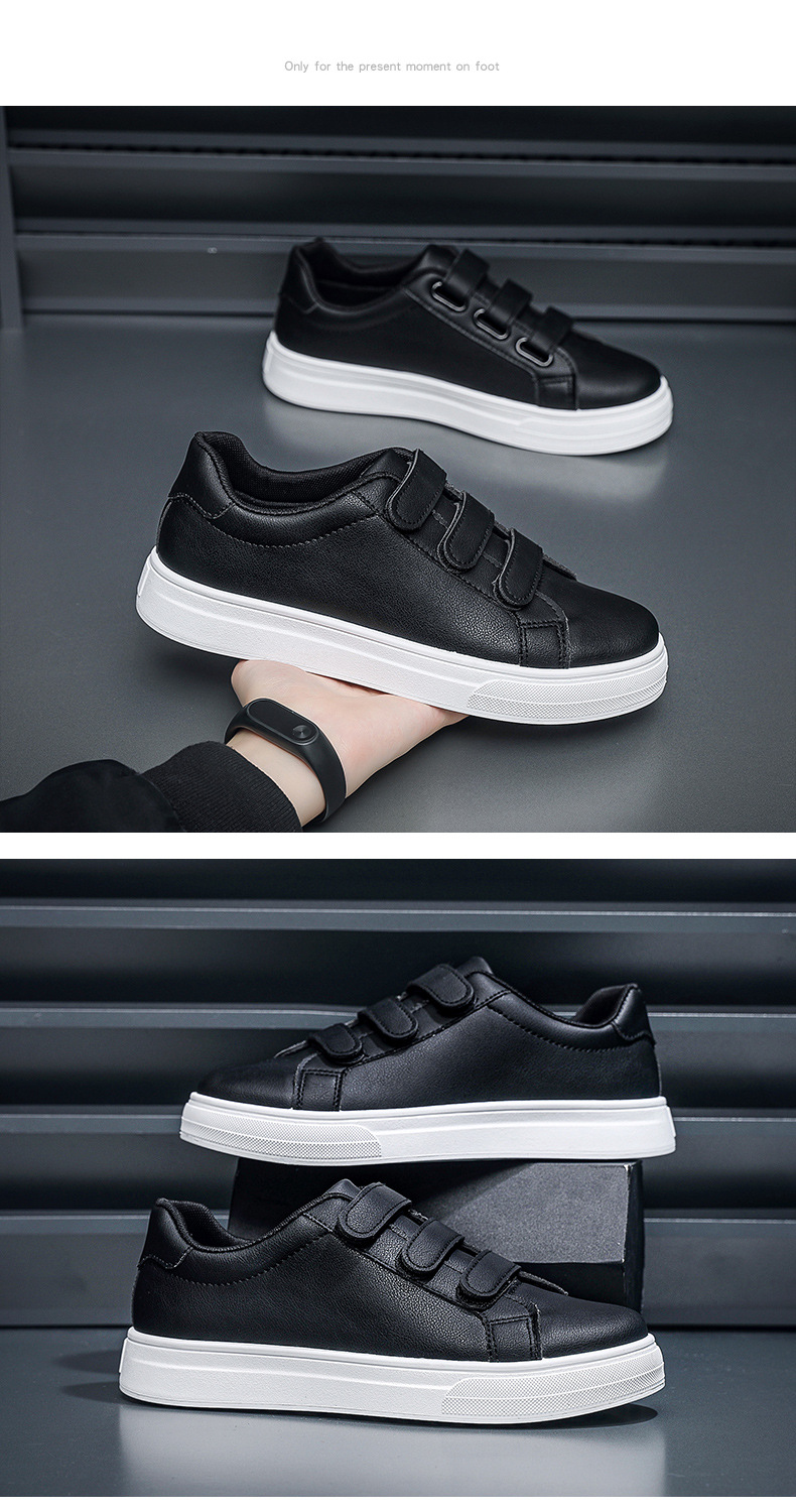 Herren Sneaker aus PU-Leder mit 3 Klettverschlüssen detail 12