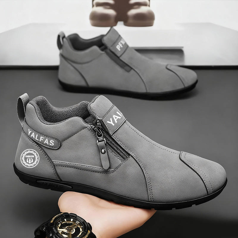 Leichte Freizeitschuhe für Herren mit weicher Sohle und Reißverschluss 3