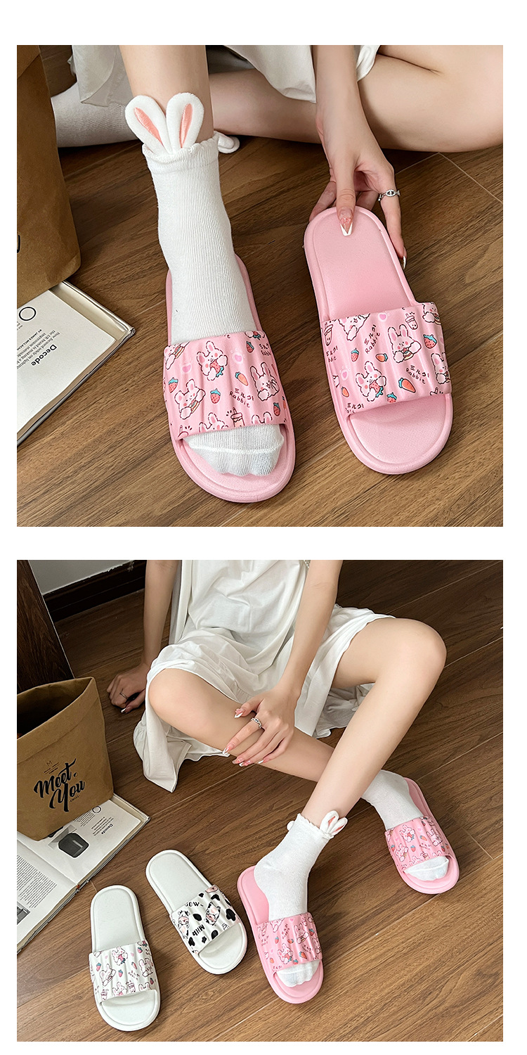 Women's Lightweight Graphic-Print Open-Toe PVC Slippers detail 4