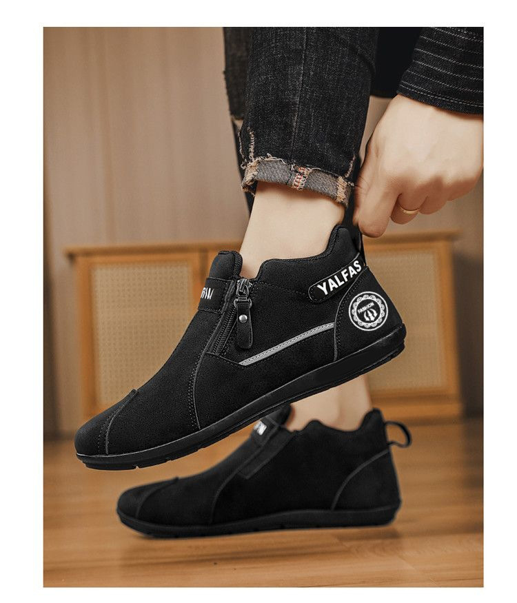 Leichte Freizeitschuhe für Herren mit weicher Sohle und Reißverschluss detail 4