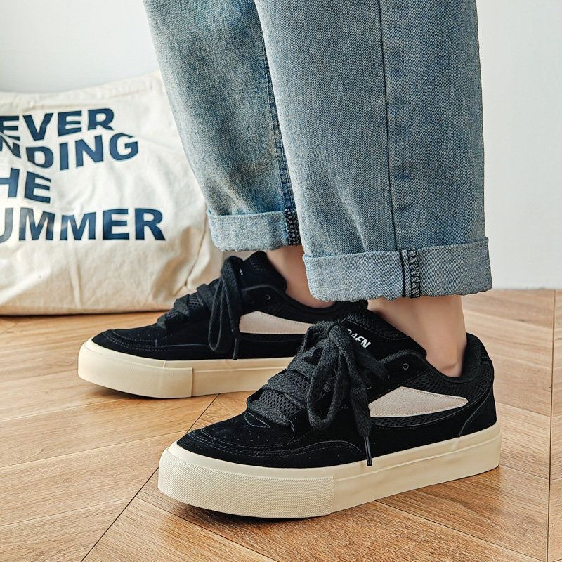 Chaussures de skate à lacets respirantes pour homme style colorblock detail 6