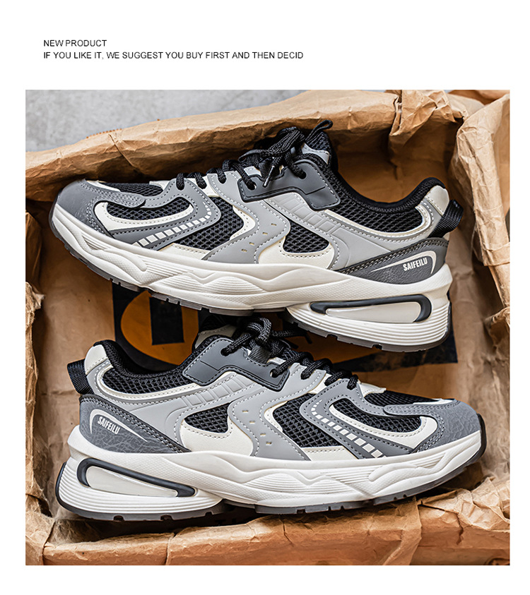 Men's Breathable Cushioned Platform Casual Shoes detail 10