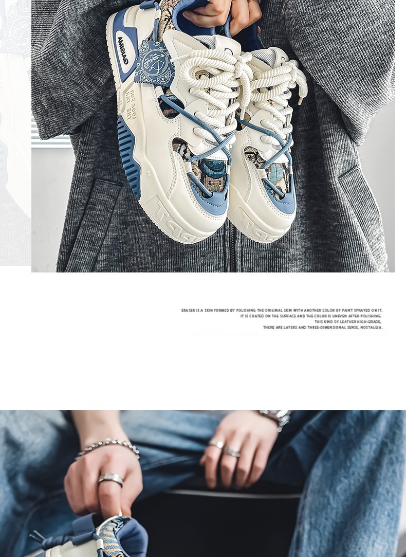 Baskets casual pour homme à lacets et semelle amortissante detail 6