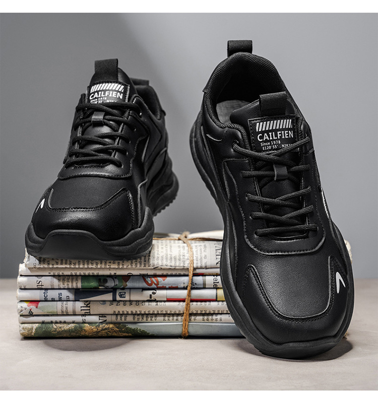 Men's Cushioned Platform Lace-Up Casual Shoes detail 10