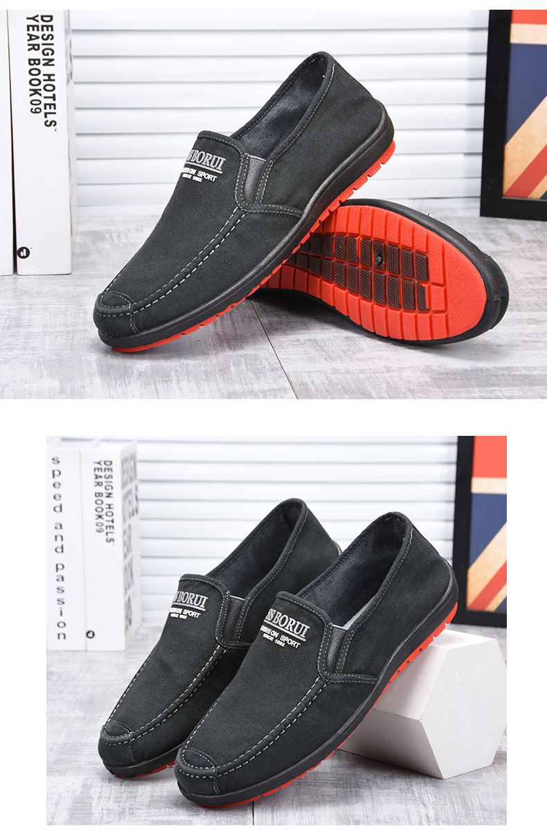 Zapatos casuales slip-on de lona transpirable para hombre detail 3