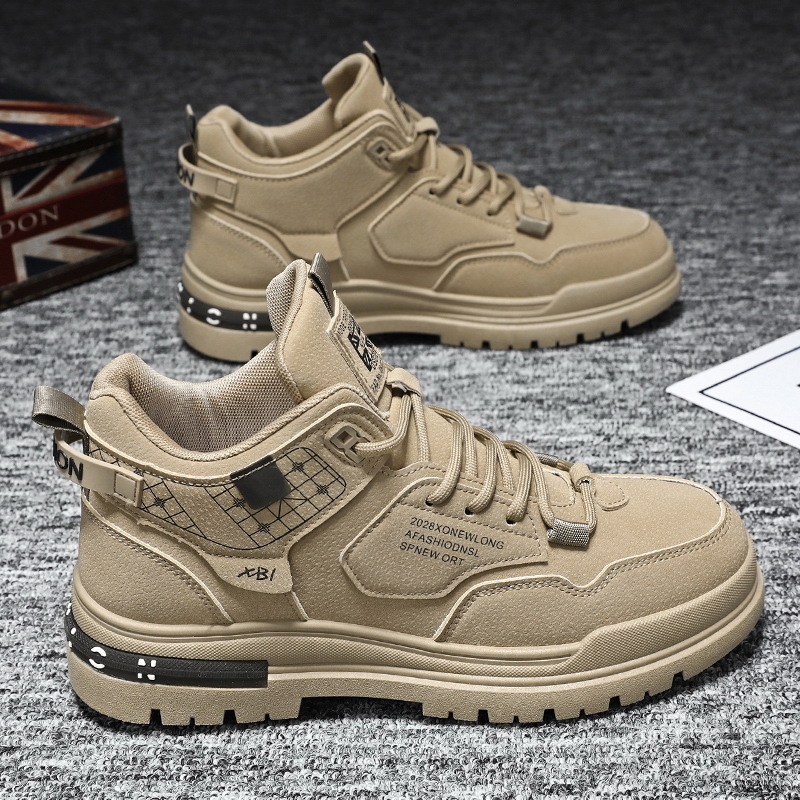 Men's Non-Slip Lace-Up PU Leather Casual Shoes 5