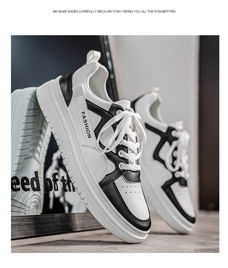 Men's Colorblock Lace-Up Casual Shoes detail 8