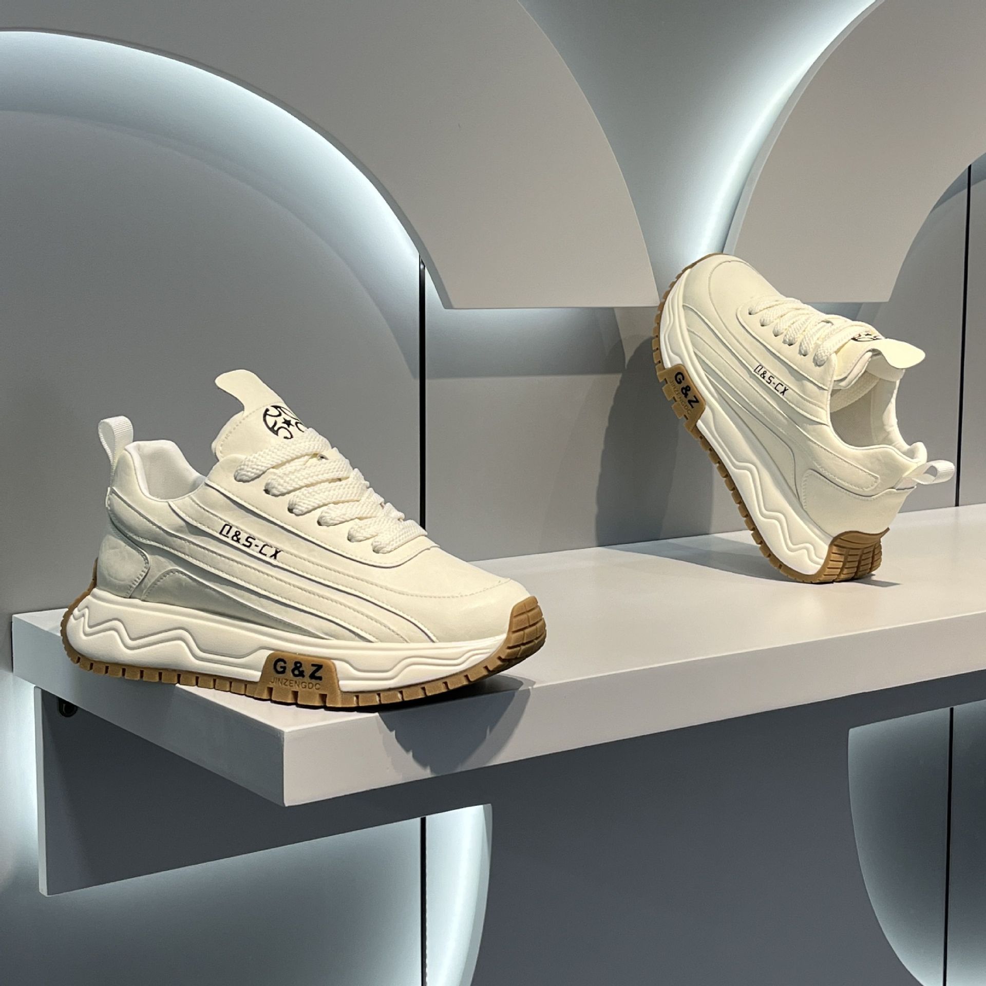 Damen Plateau-Freizeitschuhe mit Schnürung & Dämpfung