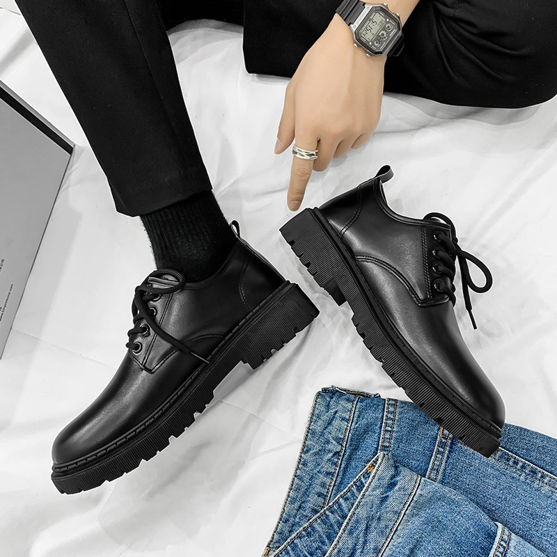 Nette schoenen voor heren met veters en antislipzool van PU-leer 4