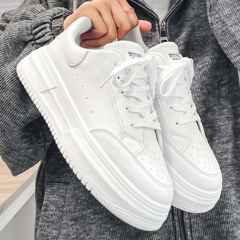 Schnür-Plateau-Sneaker für Herren aus PU-Leder | Freizeitschuhe 3