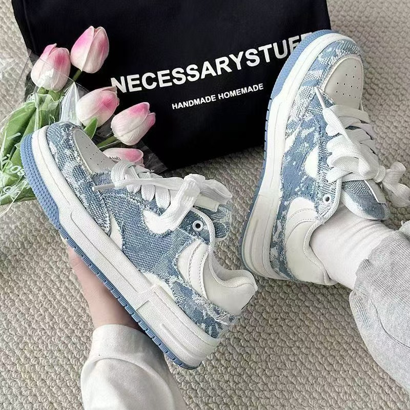 Unisex Skateschuhe aus Canvas mit Distressed-Look & Chunky-Plateau 5