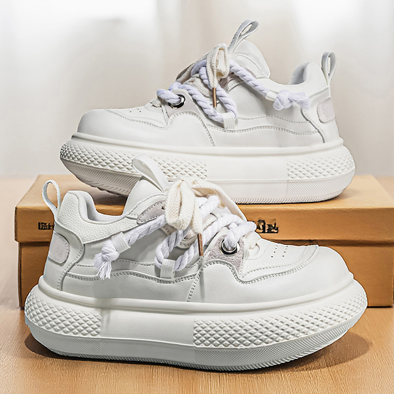 Men's Platform Chunky Cushioned Lace-Up Casual Shoes detail 17