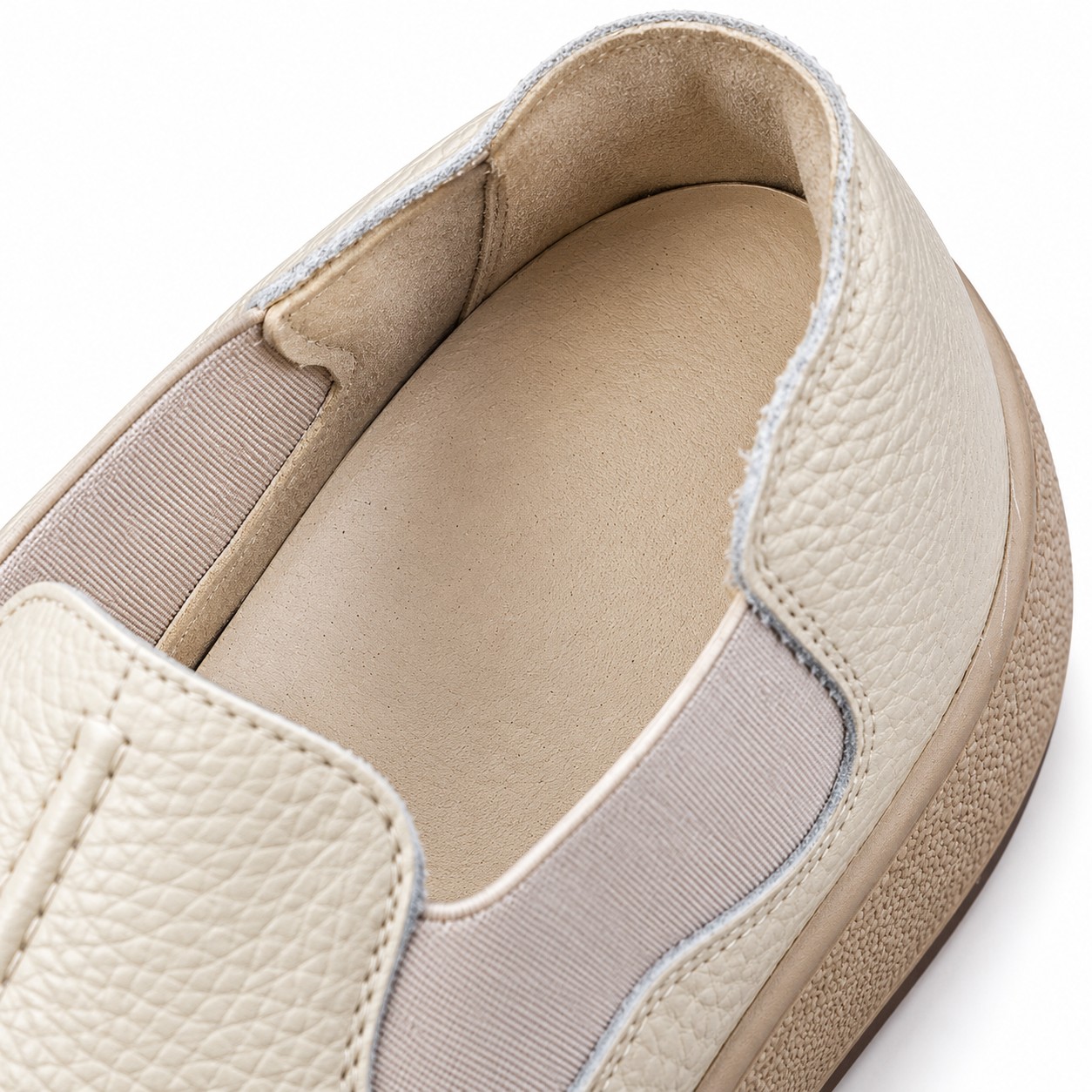 Women's Full-Grain Leather Wide Toe Box Slip-On Casual Shoes 9